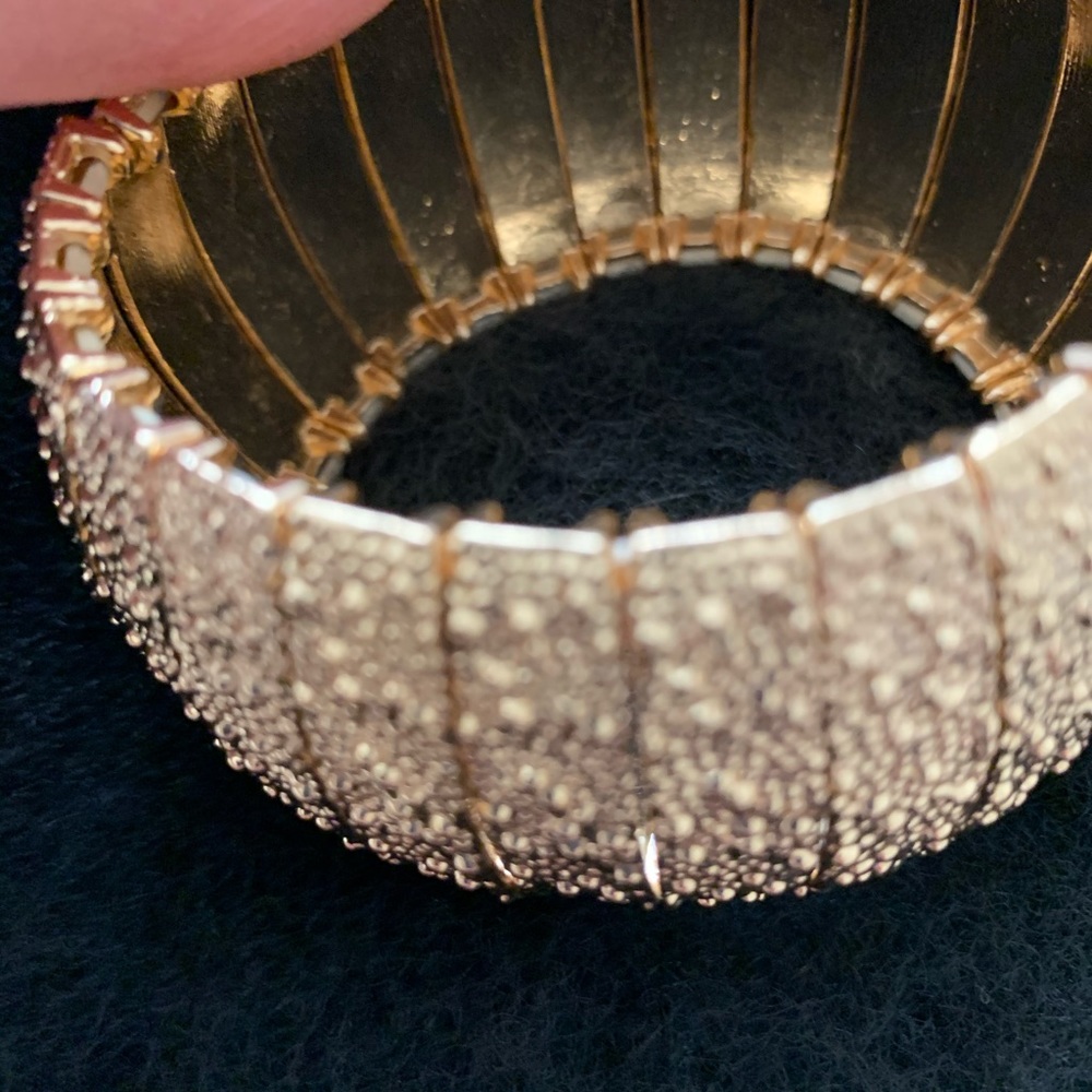 Gold Stretchy Bangle - Picture 4 of 4